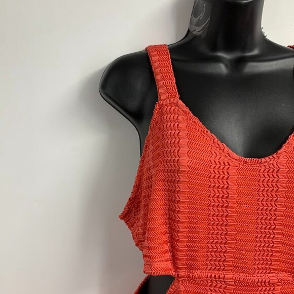 Lovers + Friends Women's Peek A Boo V Neck Sleeveless Pullover Mini Dress Size L - Picture 3 of 13